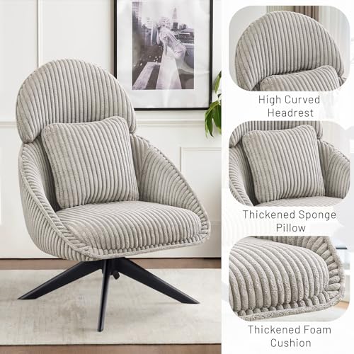 Sillón Plegable Corduroy Gris miniatura 6