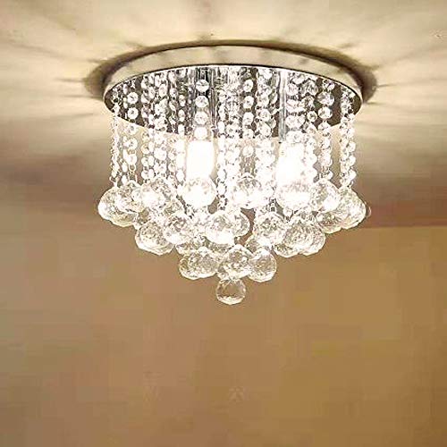 Junhong-Flush-Mount-Ceiling-Light-LED-3-Brightness-K9-Crystal-Chandelier-Pendant-Light-Apply-to-Living-RoomCorridorAisle-Lightswith-LED-Bulbs-D138-x-H11-D35cm-x-H28cm