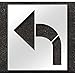 RAE STL-116-5115 Pavement Stencil,Bike Lane Curved Arrow