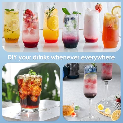 image for WIBIMEN Ice Cube Tray with Lid and Bin - Round Ice Trays for Freezer w