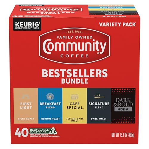 Image of Community Coffee Bestsellers Bundle Variety Pack, 40 ct K-Cup Pods (Pack of 1)