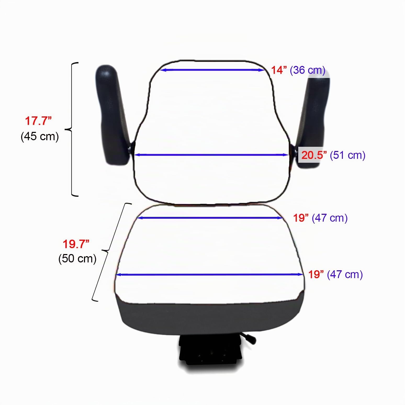 Strapazierfähiger Traktorsitzbezug für Schranktraktoren ohne Kopfstütze, Gabelstapler-Sitzbezug, Camuflage Muster, 8 Farben (blaues Leder Kapitone), C2T-100