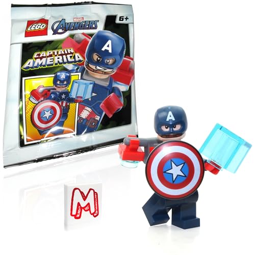 LEGO Marvel Avengers Super Heroes Minifigure - Capitão América (com escudo e capacete) edição limitada