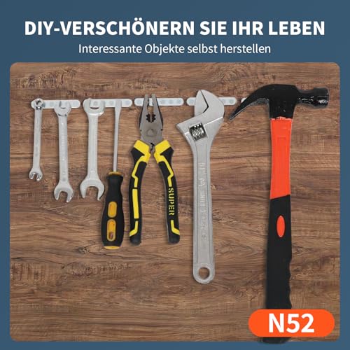BKSAI Unzerbrechliche Magnete zum Kleben 6er, Stark Neodym Hält 750G – Ansicht 5
