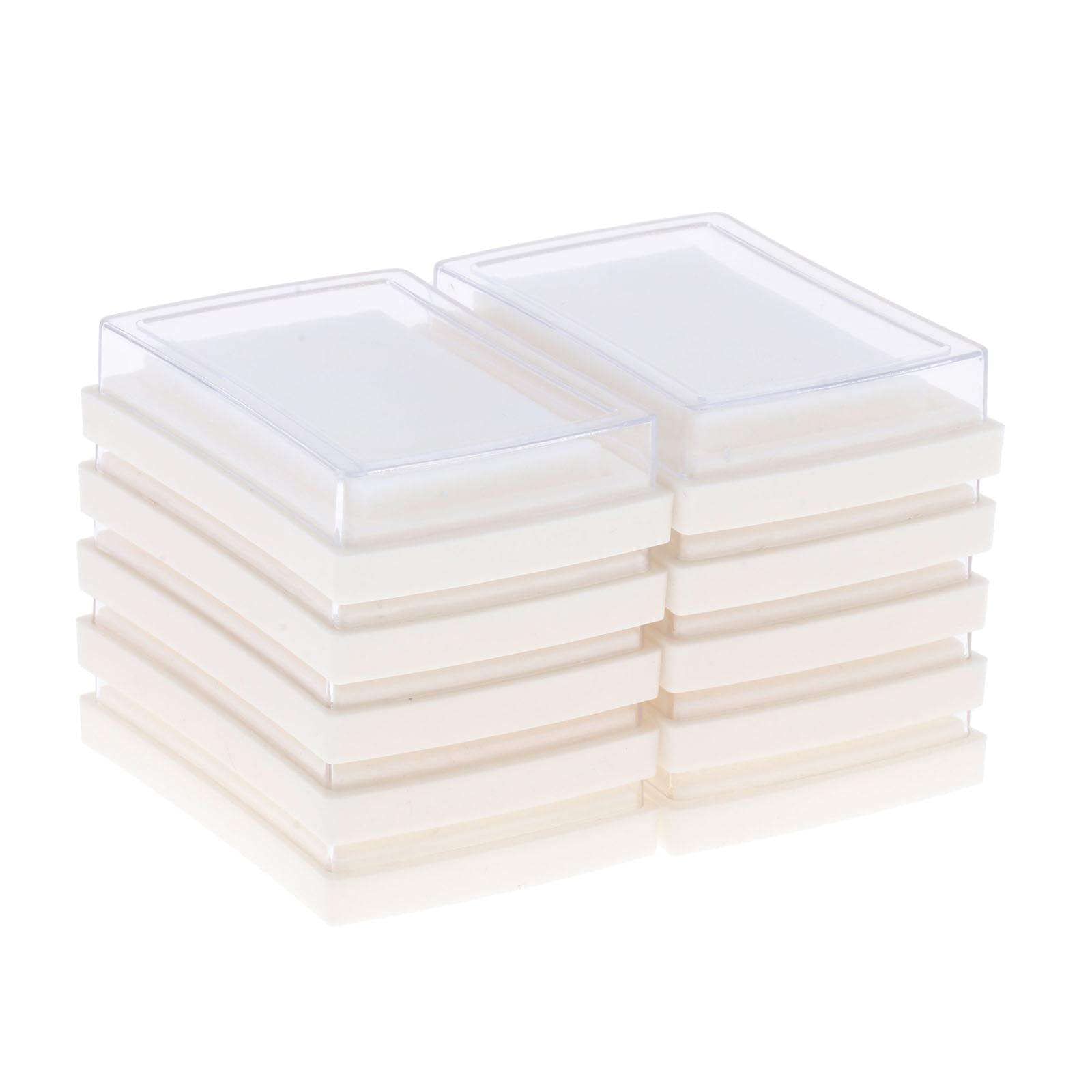 SM SunniMix Craft Blank Ink Pads Empty Finger Ink Pads Set of 10 No Stamp Pad for Kids