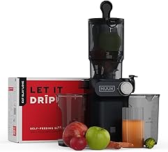 NUUK DRIP Self-Feeding Cold Press Juicer For Home | Mimics Hand Squeezing for Max Nutrients | Fruit & Vegetable Slow Juicer Machine | Patented Fused Strainer For Max Juice | 100% BPA Free Tritan Jars