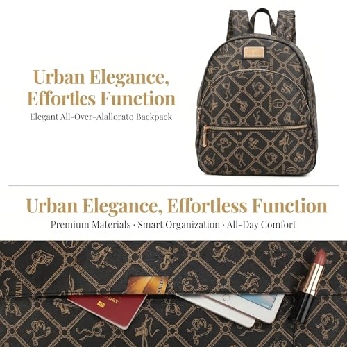 Image of JULIE FERRARO Small Backpack Purse for Ladies Women Fashion Multi Pockets Daypacks with Front Zip Pocket