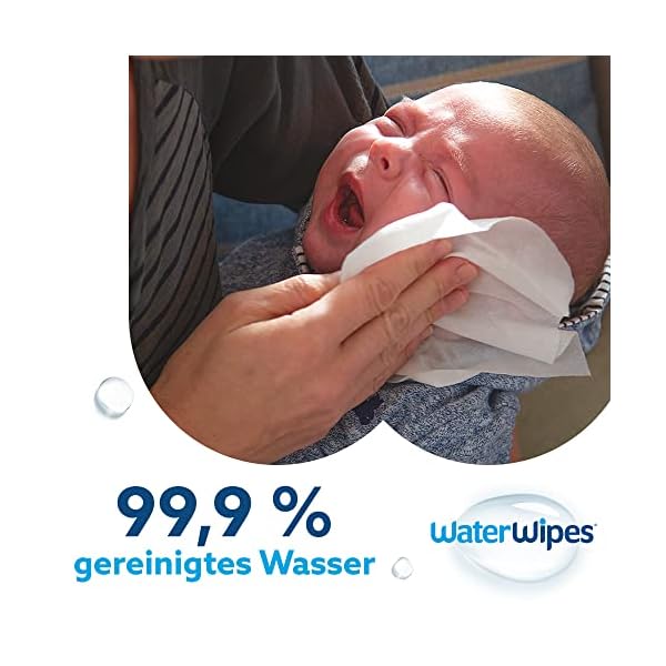 WaterWipes Original plastikfreie Feuchttücher für Babys und Kleinkinder 240 Stück (4 Packungen), hergestellt aus 99,9… – Bild 8