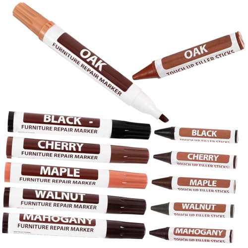 GRIRIW 1Set Furniture Repair Markers Pens for Easy Scratch Fixing Tables Cabinets and Floors Instant Drying Convenient Touch Up Paint