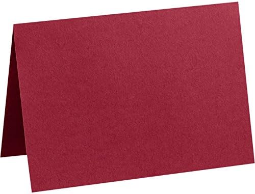 LUXPaper A7 Folded Cards | 5 1/8 x 7 | Garnet Red | 100lb. Cover | 50 Qty