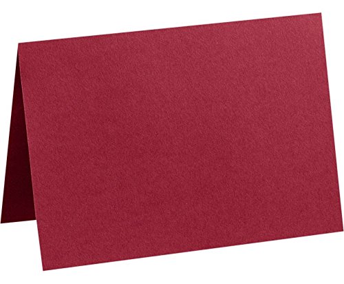 Image of LUXPaper A7 Folded Cards | 5 1 /8 inch x 7 inch | Garnet Red | 100lb. Cover | 50 Qty