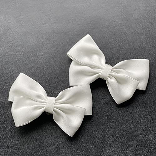 Image of Fodattm 2PCS Handmade Bow Knot Shoe Buckle Clips Wedding Shoe Decoration Charms DIY Crafts Findings Accessories Package