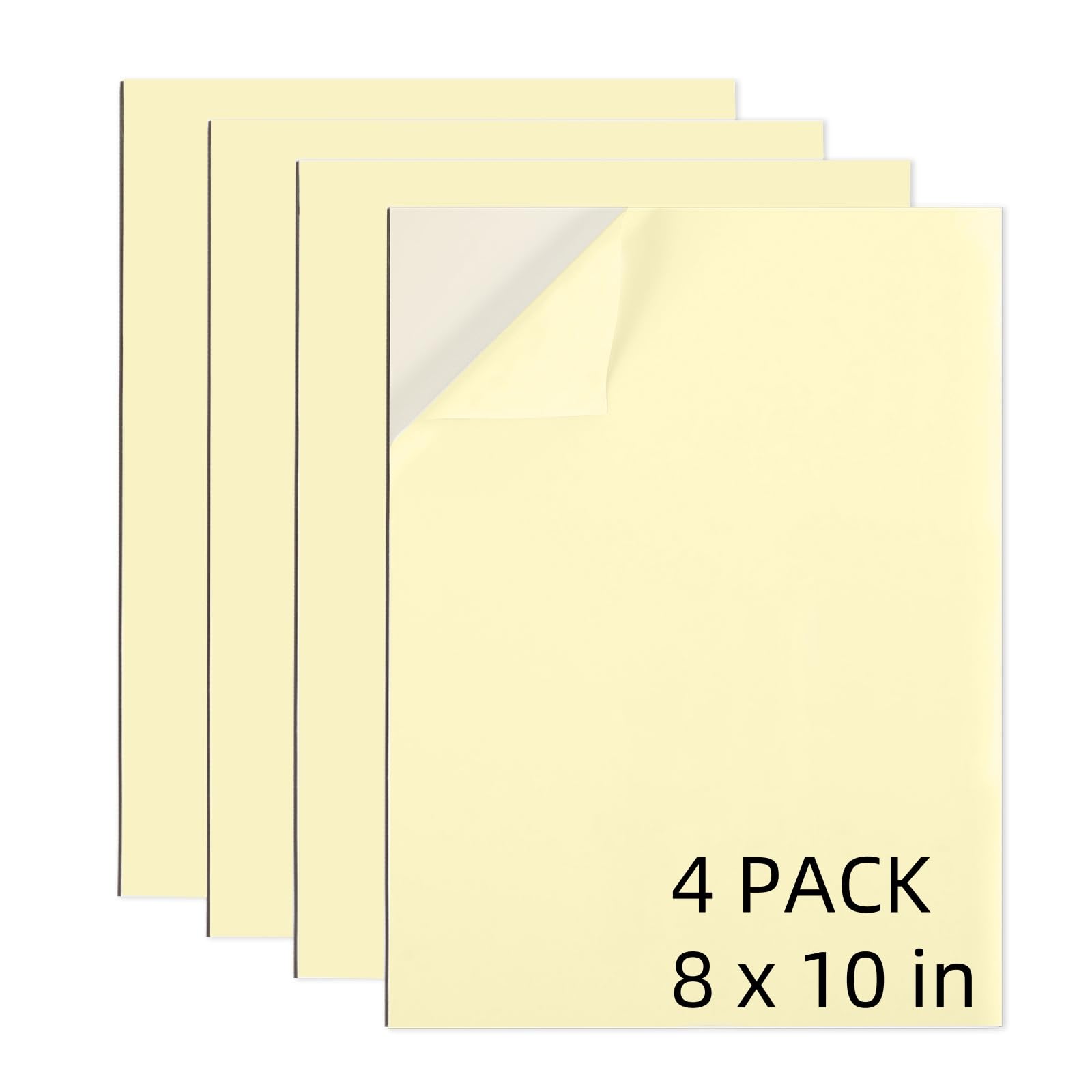 AXELIP Self Stick Mounting Board 8 X 10 inch 2mm Thickness, for Cross Stitch, Photo Frame Backing （4 Pack）
