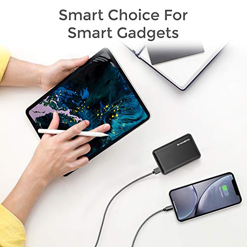 Image of Ambrane 20000 mAh Power Bank with 22.5W Fast Charging, Compact Size, Triple Output, Type C PD (Input & Output), Li-Polymer, Metallic Body, Made in India + Type C Cable (Powerlit XL, Black)