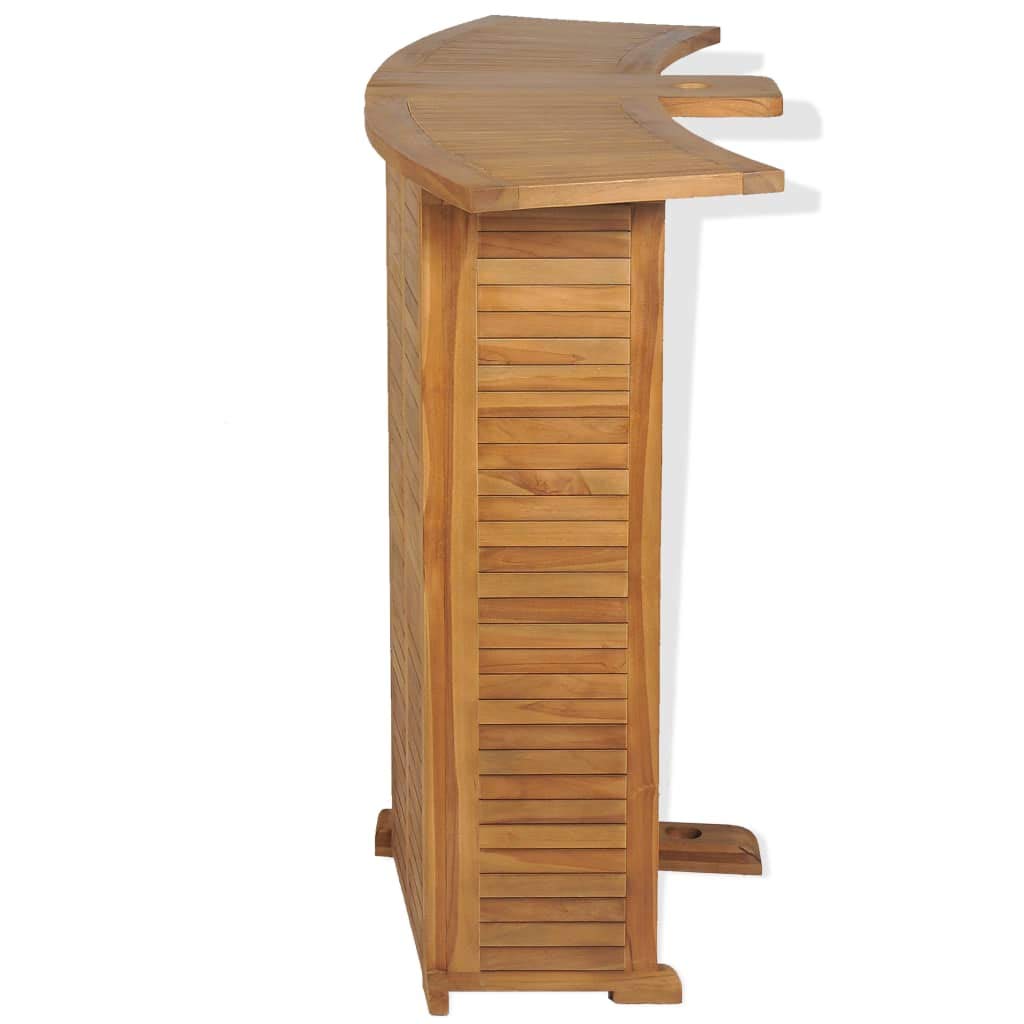 Générique Table Pliable de Bar 155x53x105 cm Bois de Teck Solide,Meubles,Mobilier de Jardin,Tables de Jardin,43804