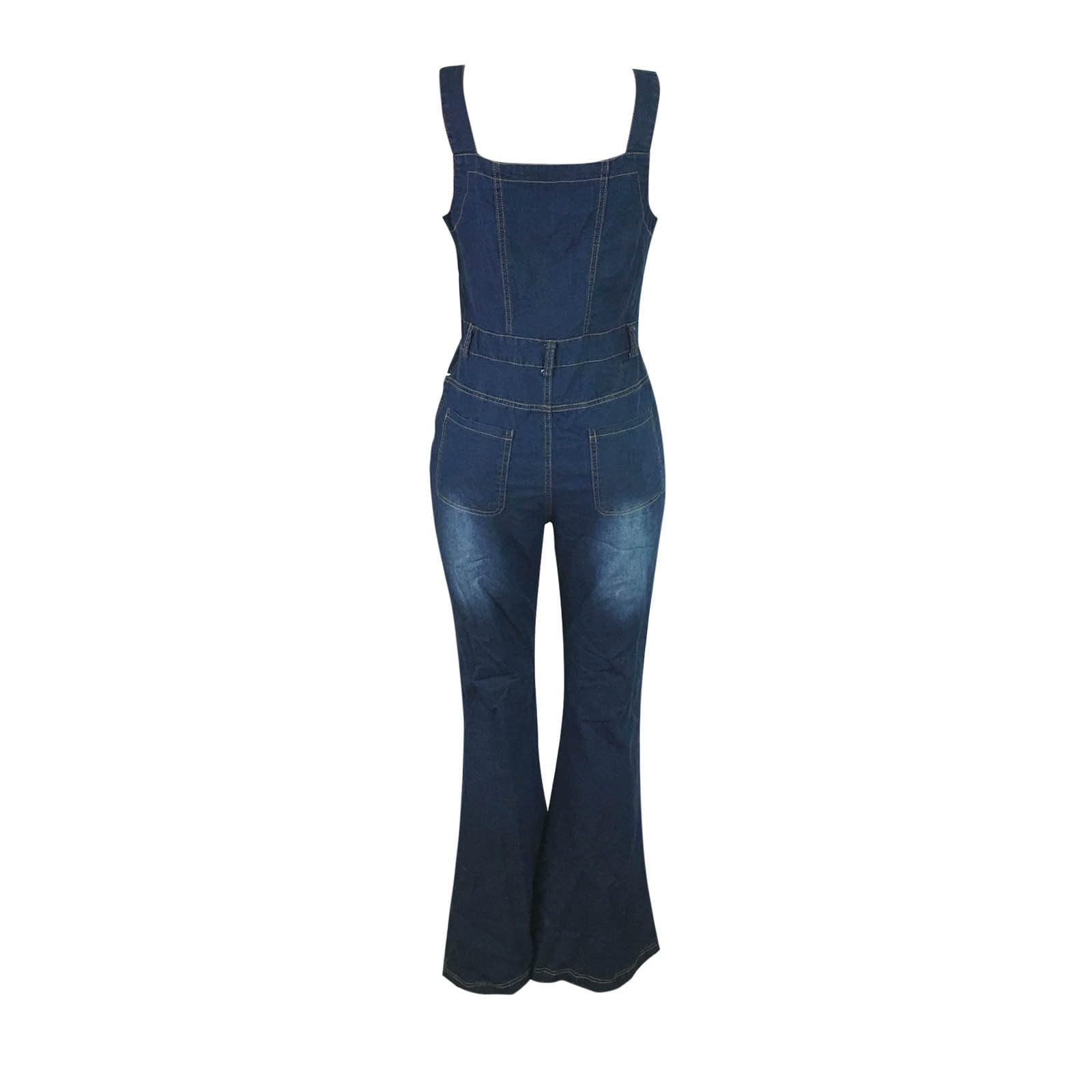 Vestido Camisero Mujer Vaqueros Peto Trabajo Monos Pantalon Falda Vaquera Larga Mono Elegante De Vaquero para Petos