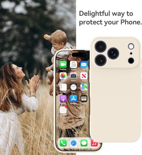 Image of DIZORO Square Microfiber Candy Case Compatible for iPhone 17 Pro Max Shockproof Slim Back Cover Liquid Silicone Case - Stone Grey