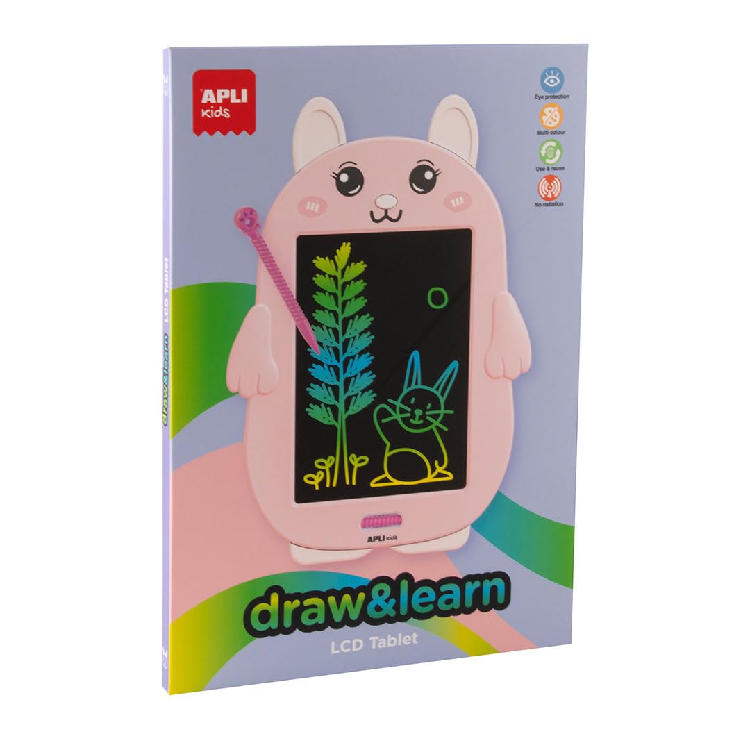 APLI Kids 19958 Ultra Light Funny Animal Shaped LCD Whiteboard for Drawing and Erasing Very Easy without Paper