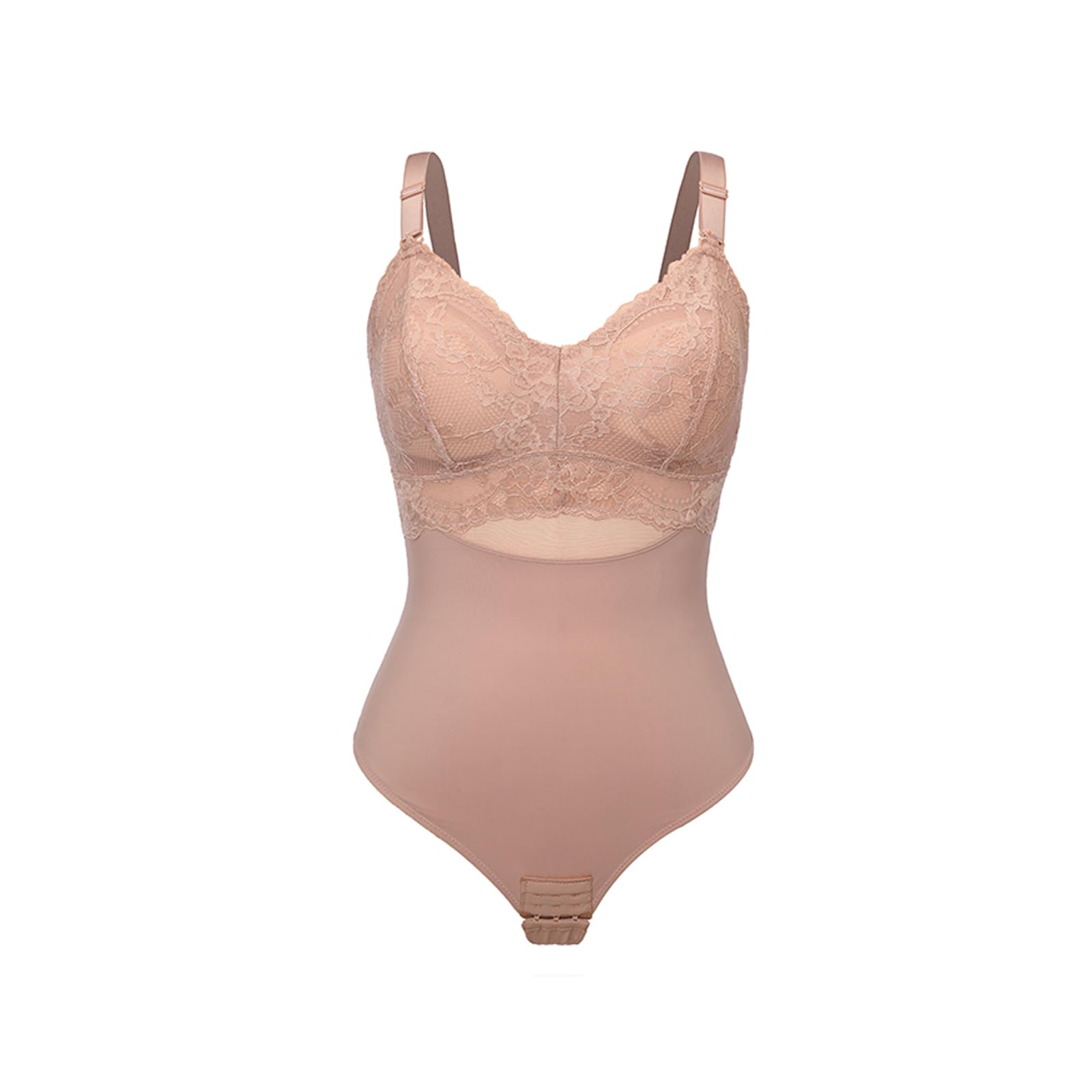 Kanten string bodysuit dames naadloze full body shaper, afslankende taille buikcontrole ondergoed platte buik glad korset