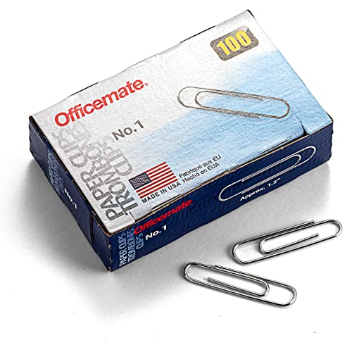 Officemate No.1 Smooth Paper Clips, Pack of 10 Boxes of 100 Clips Each, 1000 Clips Total (99911) image 6