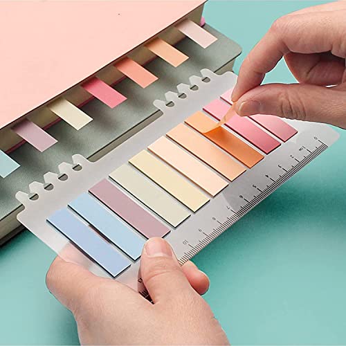 Image of Sticky Tabs Sticky Index Tabs for Annotating Books Page Markers Transparent Sticky Notes Colorful Morandi Sticky Book Tabs (2 Packs | 400 Pcs)