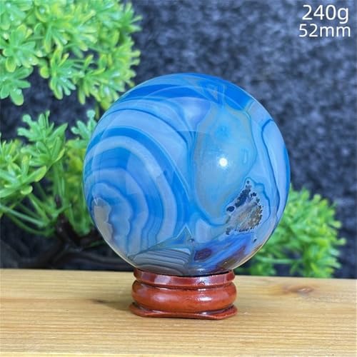 Cuarzo de Ágata Azul de 240g con Soporte de Colección 3
