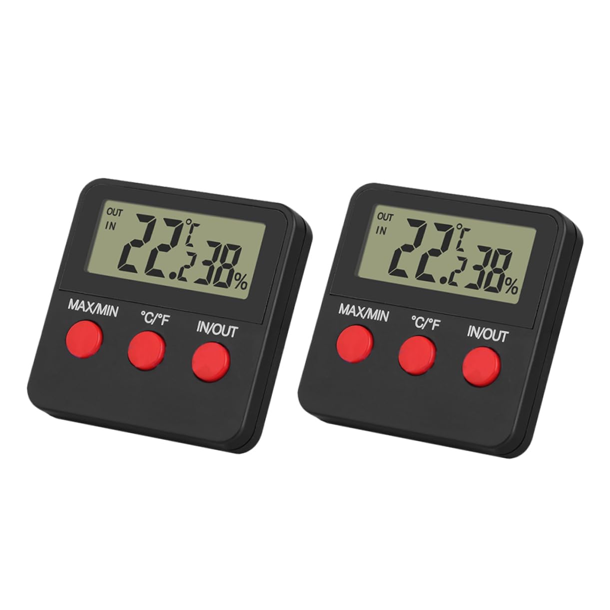 BESPORTBLE 2juegos Termómetro Higrómetro Digital para Terrario Monitor de Humedad y Temperatura para Acuarios de Tortugas y Serpientes