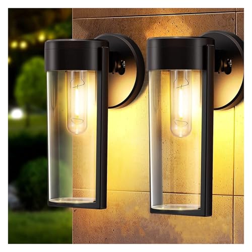 GOOPEEG Luces Solares Luz Exterior Paquete De 2 Luces Solares For Vallas, For Exteriores, Apliques Pared For Jardín Decoración de Patio