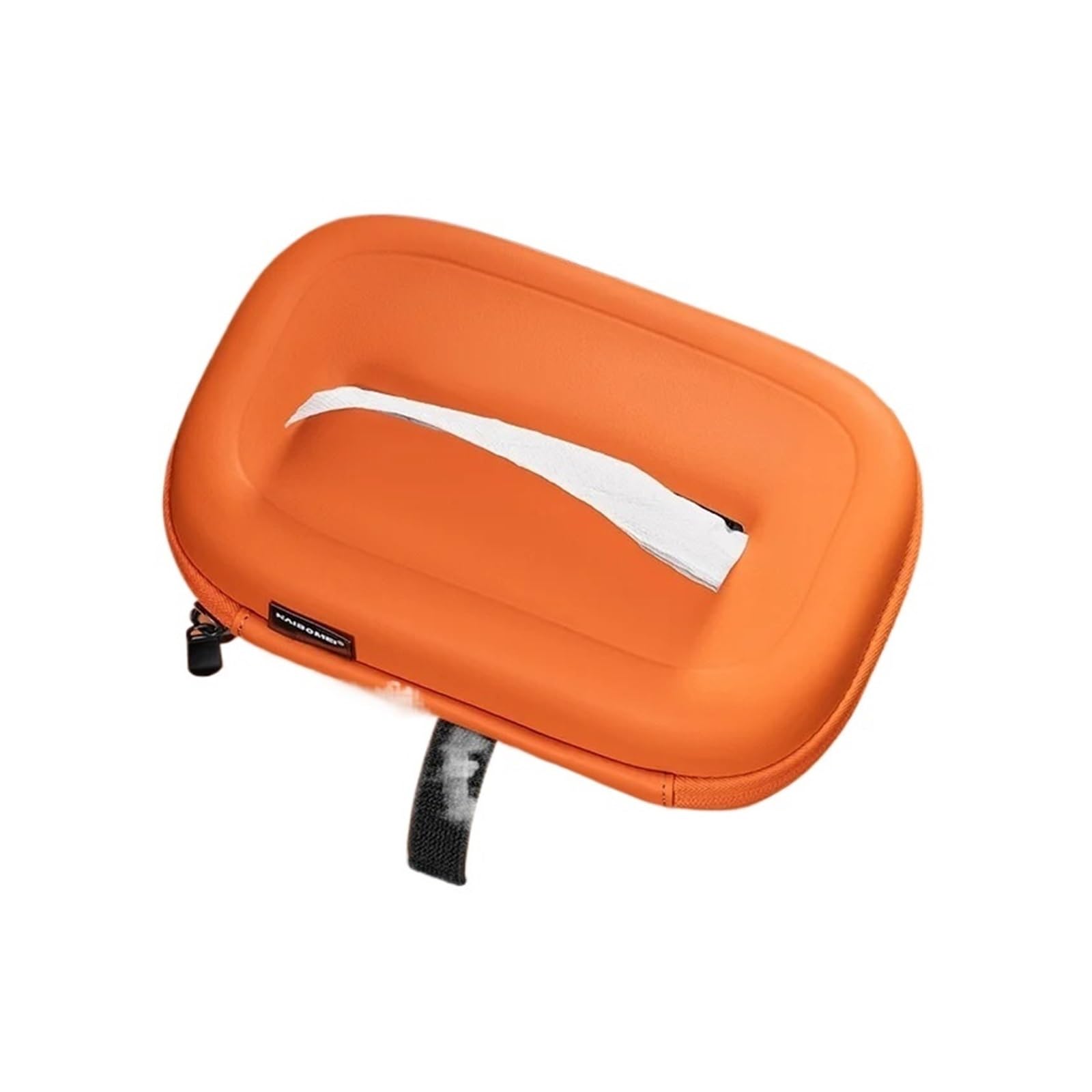 1pcs Multifunctional Creative Car Tissue Box, Armrest Hanging Holder, Heat-resistant Center Console Portable Storage(Orange-1pcs)