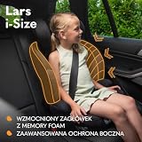 LIONELO LARS i-Size Dziecięcy Fotelik Samochodowy 100-150 cm Grupa 2 3, Ochrona Boczna 10 stopni Regulacji Zagłówka Wygodne Podłokietniki Wypinanie Oparcie Konstrukcja ImpactGuard