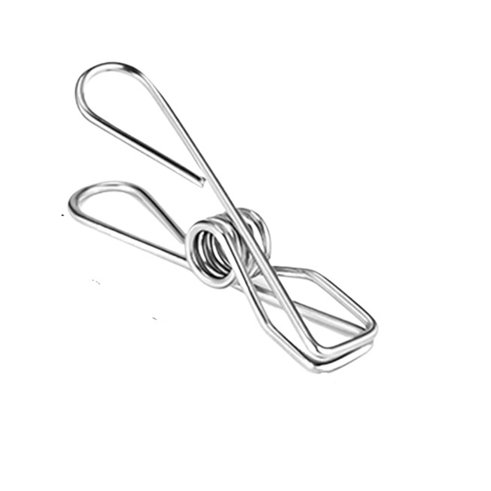 Mollette Per Bucato Mollette for stendere i panni, mollette for bucato in acciaio inossidabile, mollette for bucato, spilli for appendere fili metallici(100PCS Large)