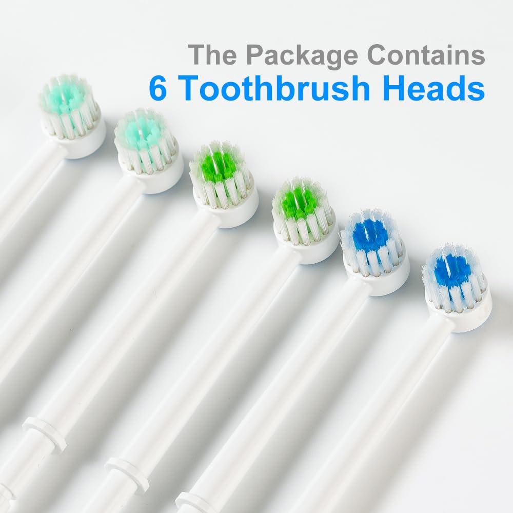 Puntas de repuesto para irrigador dental Waterpik, cabezales de repuesto para Waterpik (6 puntas de cepillo de dientes)