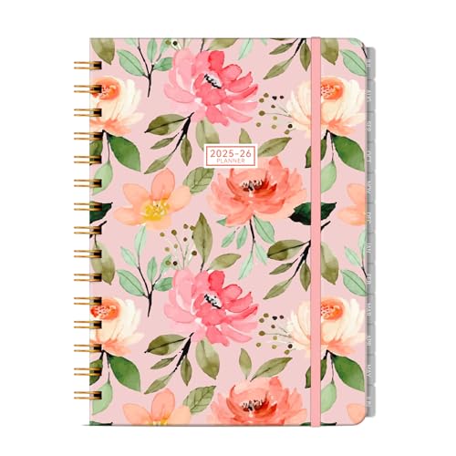 Planner 2025-2026 Planner Weekly and Monthly, Jul. 2025 – Jun. 2026 Hardcover Calendar Planner 2025-2026 for Women Spiral Bound, Inner Pocket, 6”×8.5”