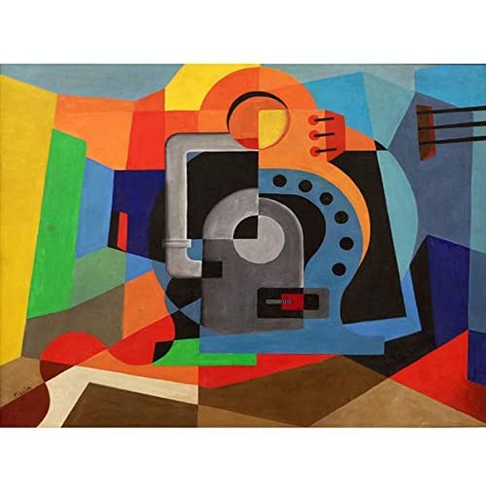 Fillia Mechanical Idol Abstract Painting Unframed Wall Art Print Poster Home Decor Premium