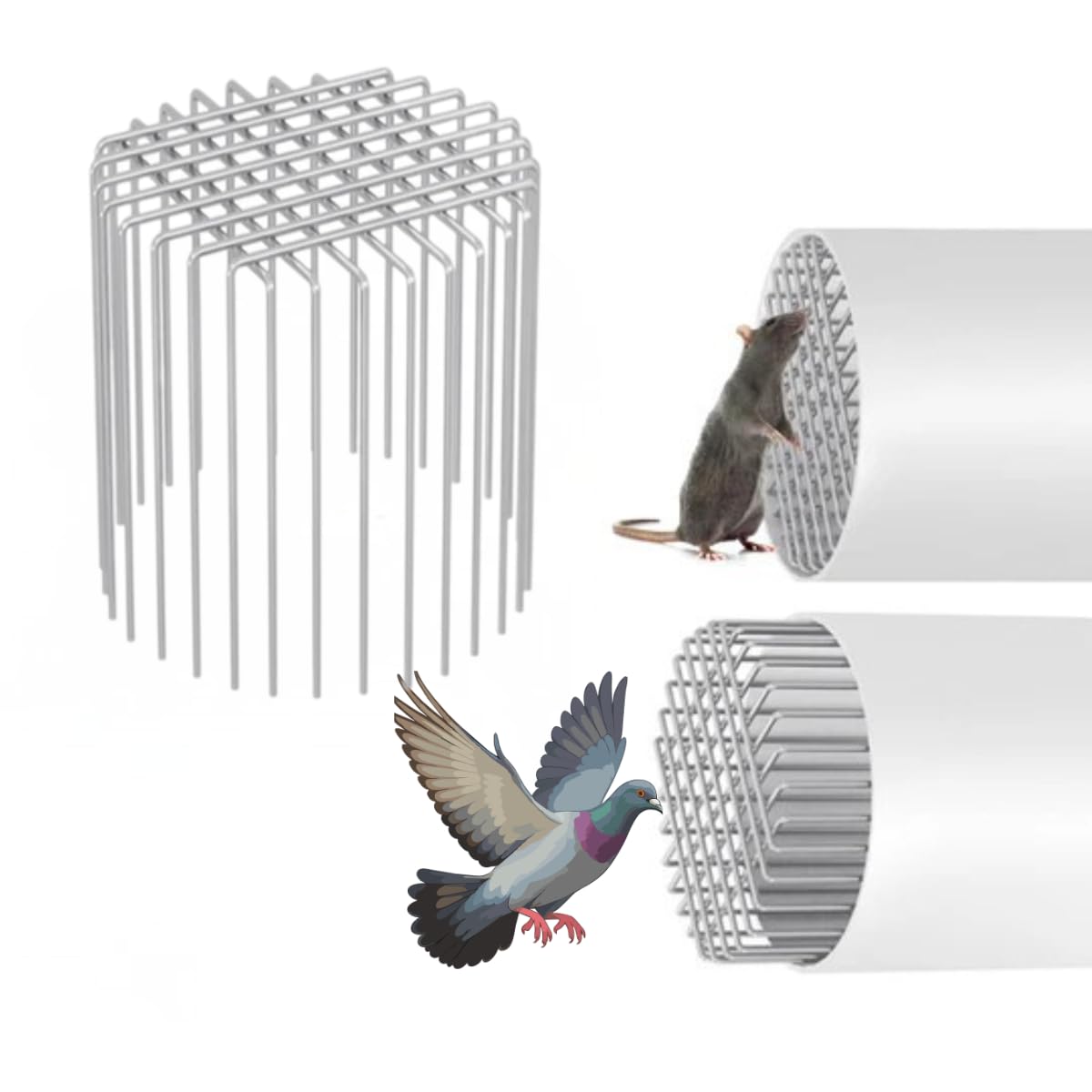 SS Anti Rat Drain & Pipe Cover | Universal Strong Rust-Resistant Wire Mesh Mouse Guard | Gutter Metal Filter Strainer | Rodent Catcher - Prevent Clogs, Backflow Insects in Sewer Lines-image-29