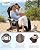 Folding Adirondack Chair with Dual Cup Holders, Ergonomic High Back HDPE Fire Pit Chair, 380lbs Capacity All-Weather Outdoor Patio Lounge Chair for Garden, Deck, Yard - Coffee