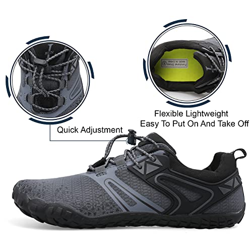Image of L-RUN Barefoot Water Shoes Women Mens Aqua Sock Athletic Hiking Water Sports Shoes for Swim Beach Pool Sand Diving Walking