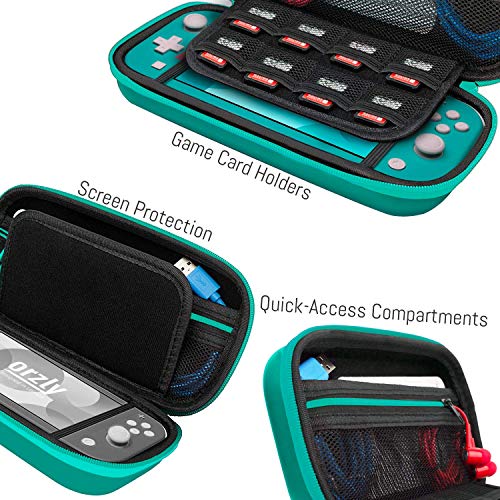 image for Orzly Turquoise Carry Case for Switch Lite - Portable Travel Case with