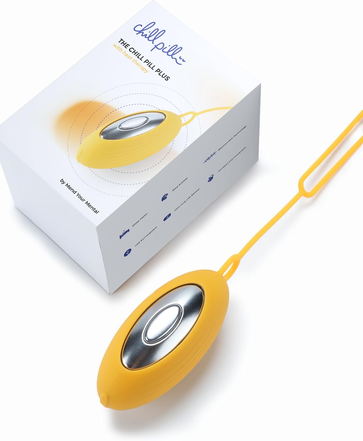 The Chill Pill Dispositivo compacto para dormir 2.0: la mejor ayuda para calmar el insomnio, no ingerible, recargable de larga duración, solución portátil y discreta para dormir