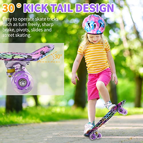 Kqpoinw Kids Skateboard,22 Inch Complete Skateboards For Kids,Teens,Girls,Beginners,Skate Board,Purple Skateboards With Colorful Led Light Up Wheels,Skate Tool thumb #4