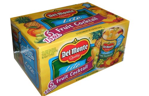 Del Monte, Lite, Fruit Cocktail in Extra Light Syrup, 15oz Can (Pack of 6)