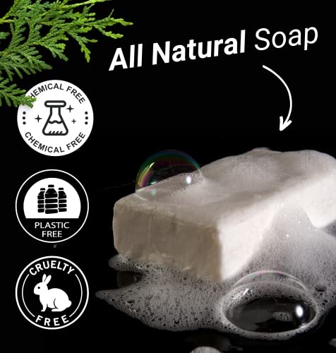 Sylvan Art Cedar Citrus Natural Scent Handmade Organic, Essential Oils Men's Soap Bar Beard Body, Face Wash Bath Nourishing Bar Soap - 5.5 Ounce #TOP3