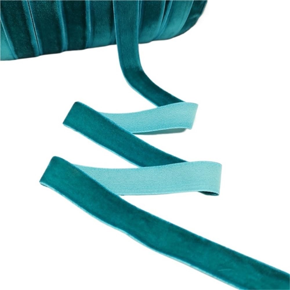 WEITINGKKK Ribbons for Gift Wrapping, Wedding Decor Ribbons 5 Yards Multicolor Velvet Ribbon 6-25mm Handmade Fringe Fabric(Navy Blue,6mm)