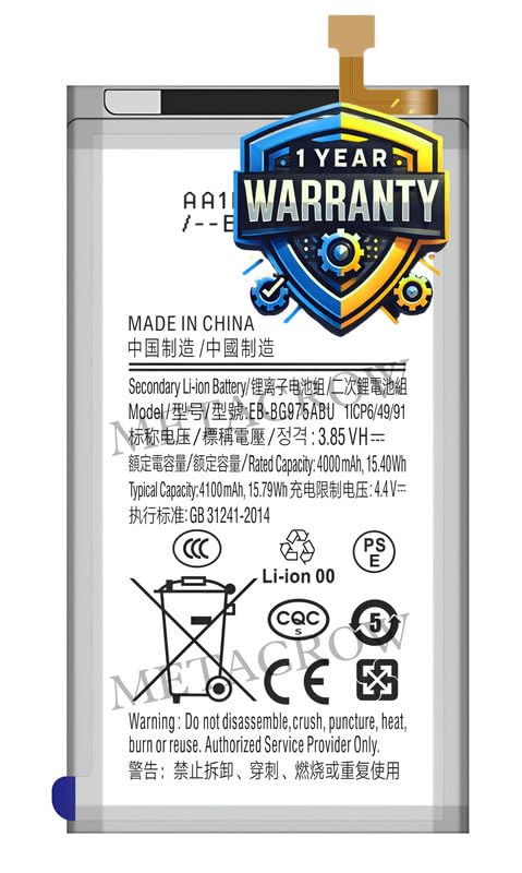 Image of Original EB-BG975ABU Battery Compatible for Samsung Galaxy S10+ | S10 Plus - (4100mAh) - 1 Year Warranty JK1