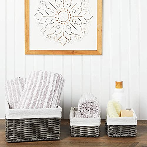 Farmlyn Creek HONSH 4 Pack Rectangular Wicker Storage Baskets thumb #1