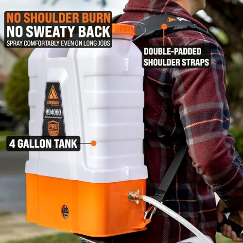 Image of PetraTools HD4000 Battery Powered Backpack Sprayer, 8 Hr Runtime, 9 Nozzles