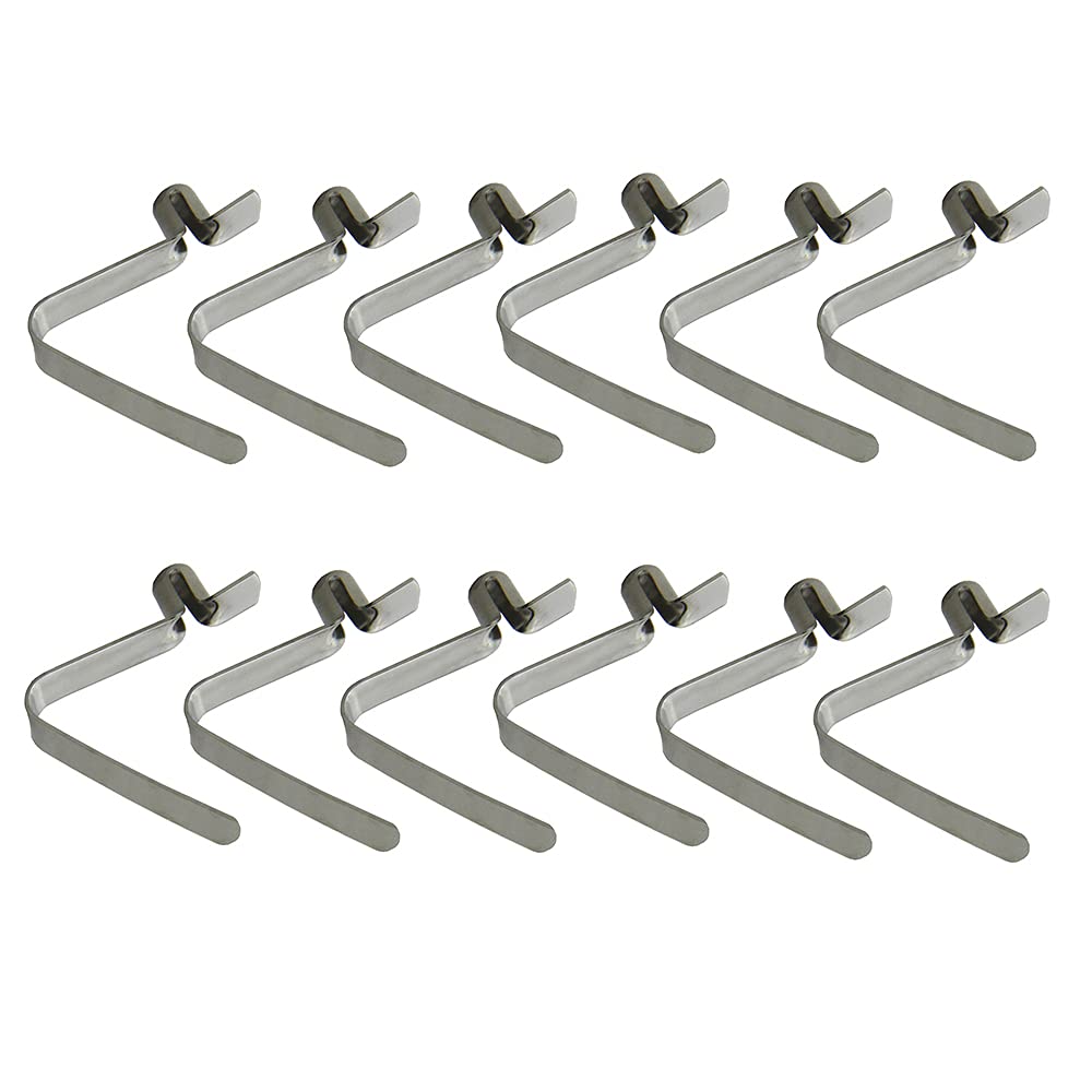 UP100 50 Pieces 4mm Stainless Steel Button Clips Snap Spring for Wet Environments with Elastic Requirements Awning Camping Caravan Telescopic Tube Positioning