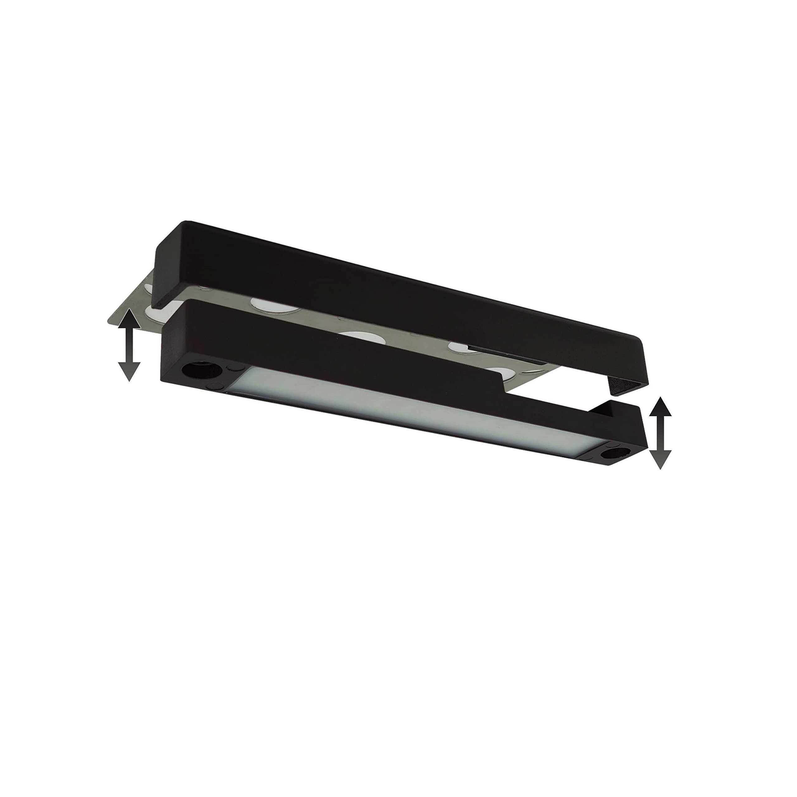 17,8 cm (7 Zoll) 2 W LED-Hardscape-Licht mit leicht austauschbarer Funktion, 3 Montageplatten für Wände, Decks, Pflanzgefäße und Straßenbeleuchtung, 50 K Stunden Lebensdauer, 9 V-17 V schwarzes Finish