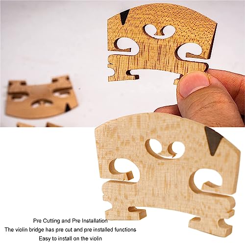 4/4 Violinbrücke, Massive Ahorn-Violinbrücken, Violinersatzteile für 4/4-Größe Violine, Musikinstrumententeile, Zubehör