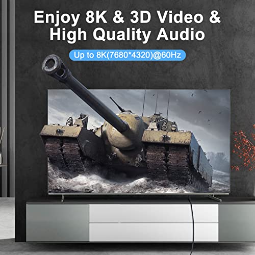 Thsucords 8K HDMI Cable 2.1 0.5M, High Speed Braided HDMI to HDMI Cord Supports 8K@60Hz - Image 4